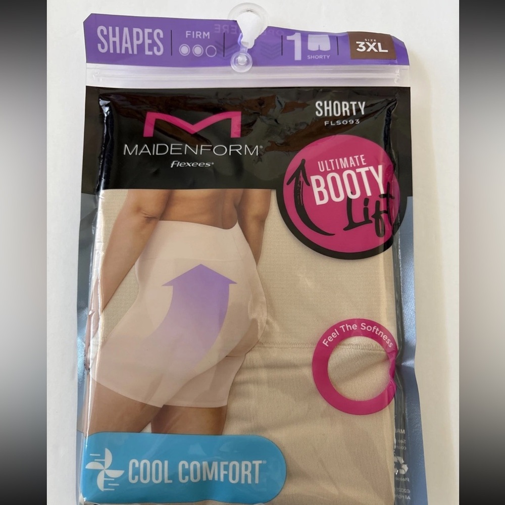 Maidenform Flexees Shorty Nude Ultimate Booty Lift 3XL NWT
